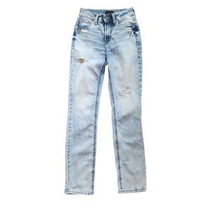 Silver Jeans Co.  Jeans Women's W24/L31 Blue Skinny Avery Straight Ripped